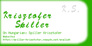 krisztofer spiller business card